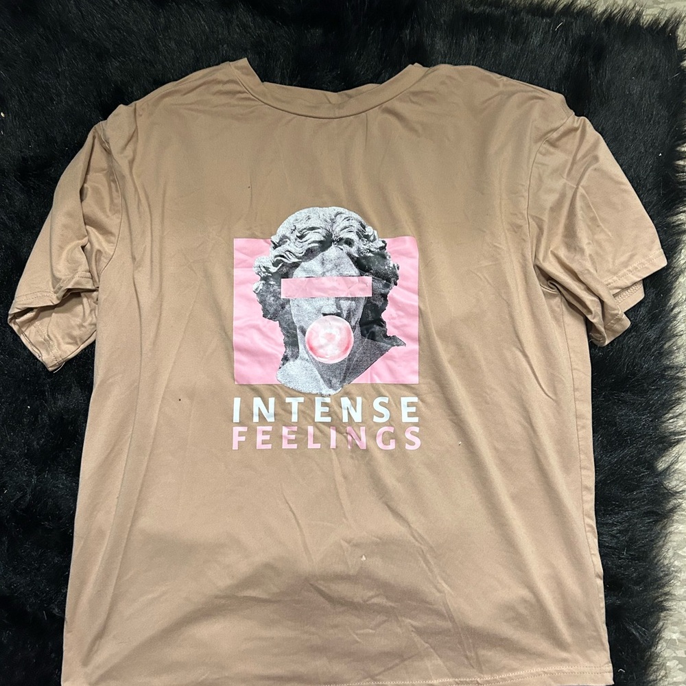 Men's Tan Graphic T-Shirt